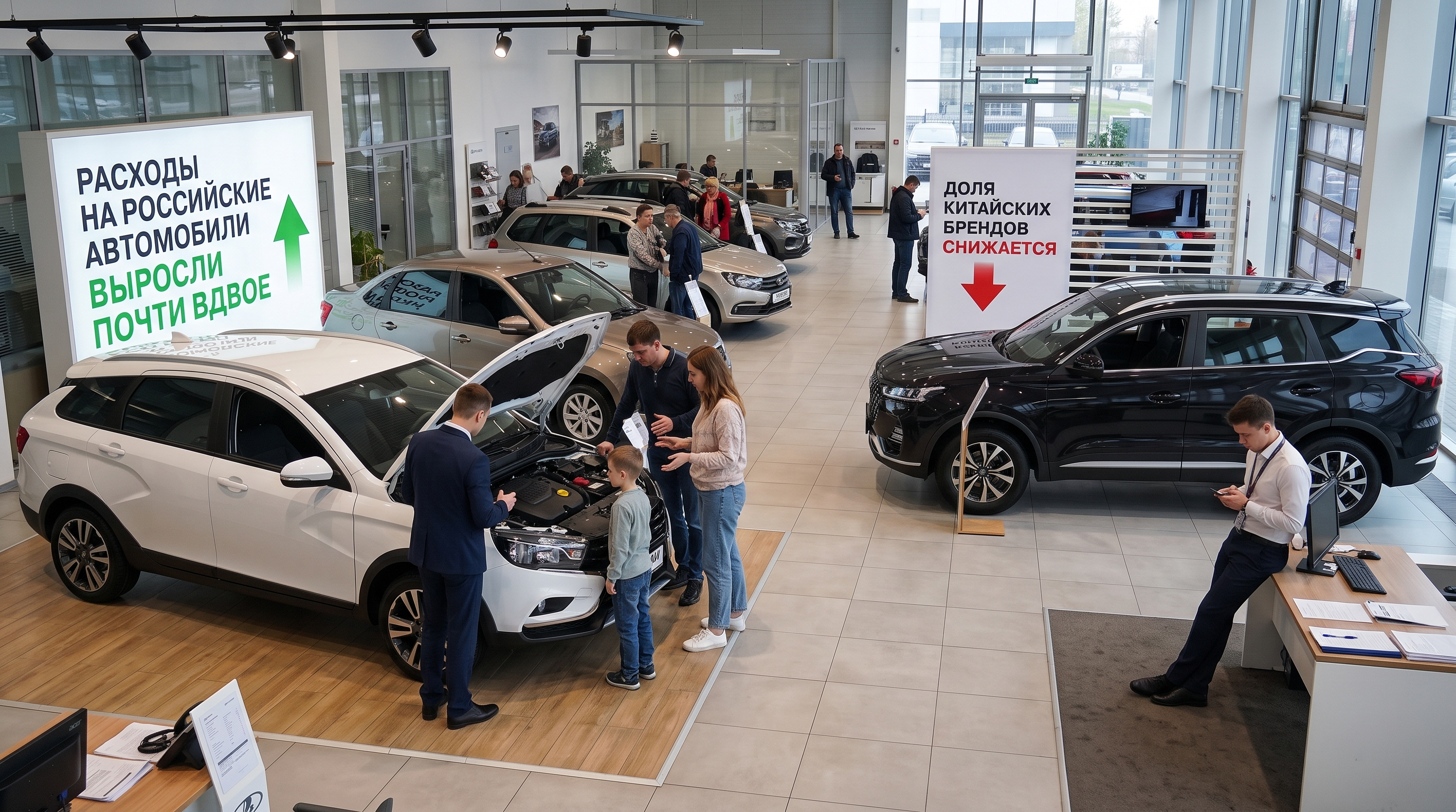 Расходы на российские автомобили выросли почти вдвое