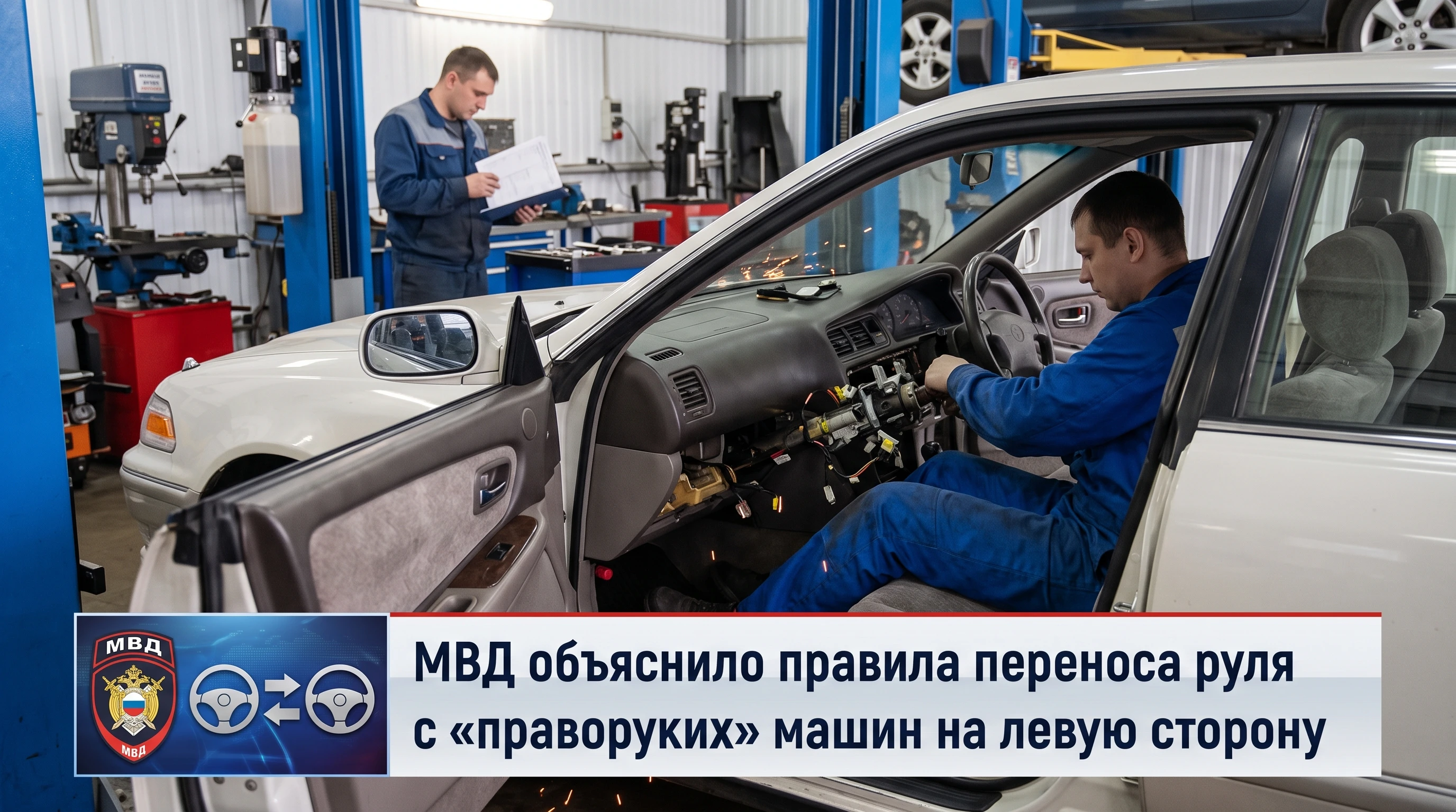 МВД объяснило правила переноса руля с «праворуких» машин на левую сторону